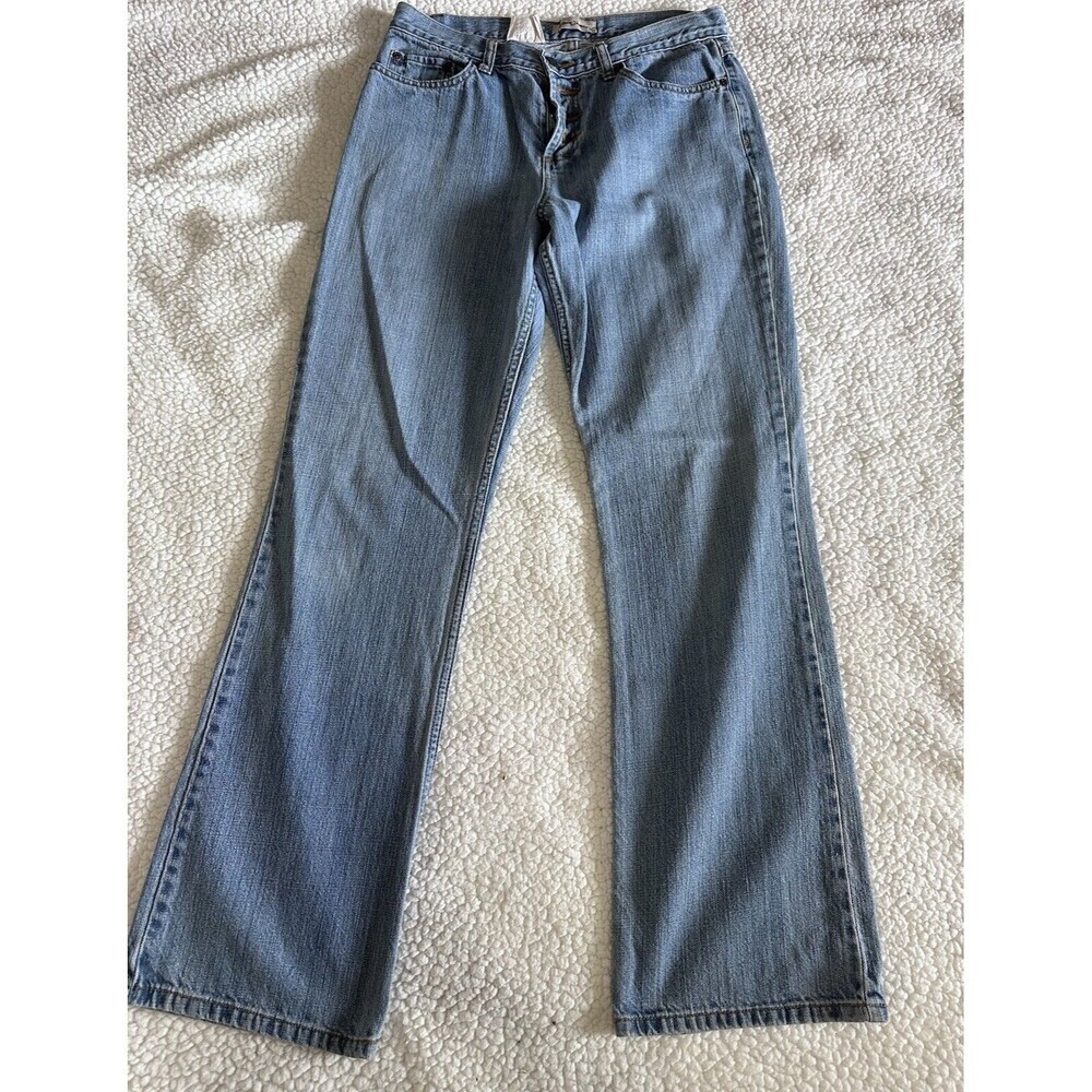 Women’s VTG Zena Button Fly‎ straight Barrel Leg Denim Jeans Sz 8 Y2K - Picture 3 of 6
